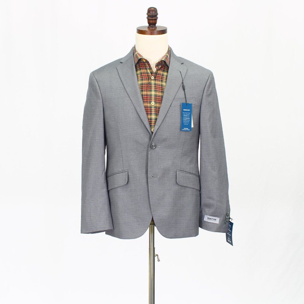 Kenneth Cole 38S Gray Blazer Sport Coat Jacket 2-Button Solid Y148